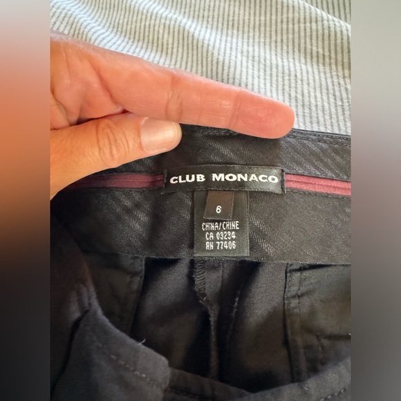 🟢CLUB MONACO size 6 Black capri dress pants.🟢 - Picture 7 of 10